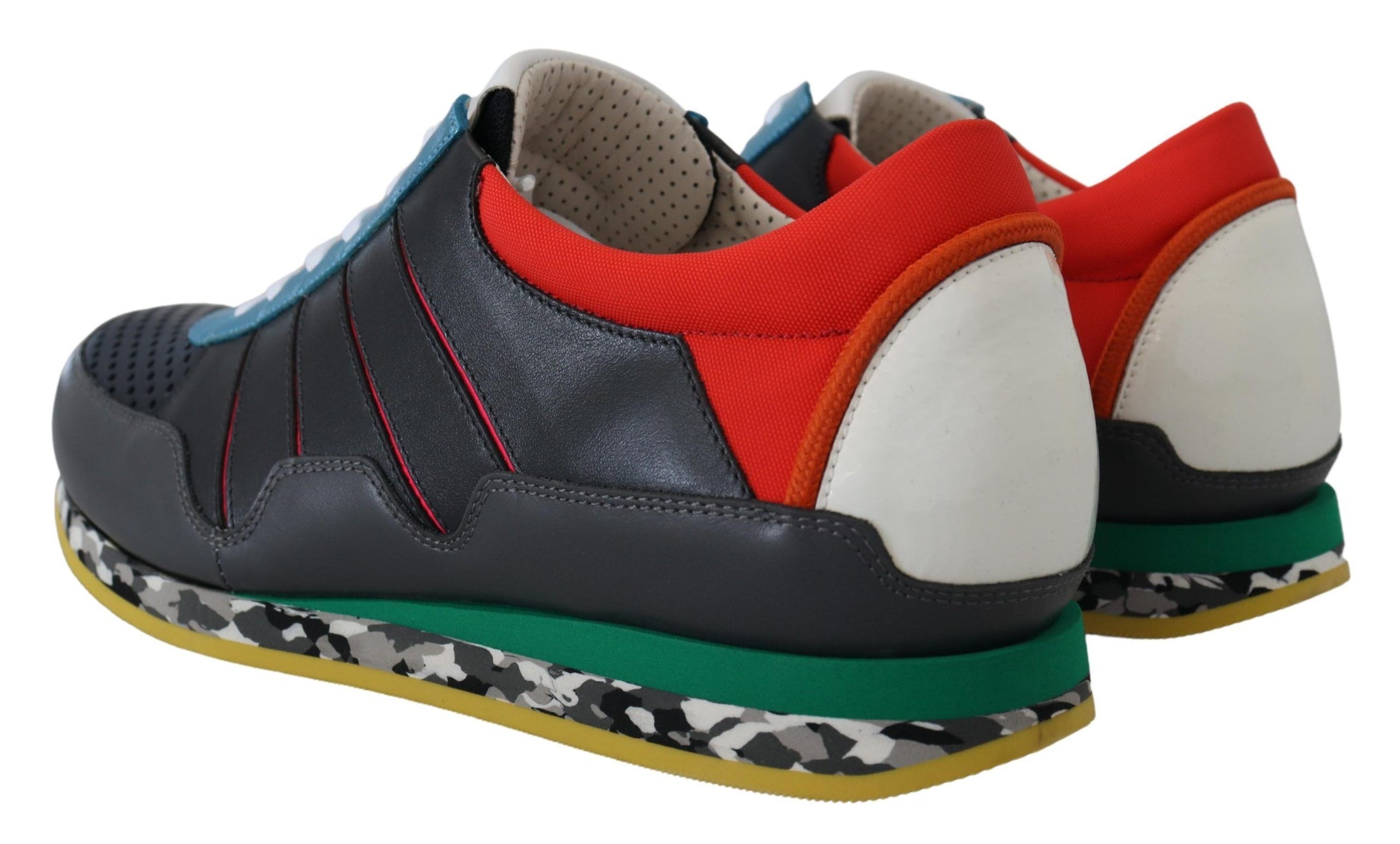 Dolce &amp; Gabbana Multicolored leather-blend low-top sneakers