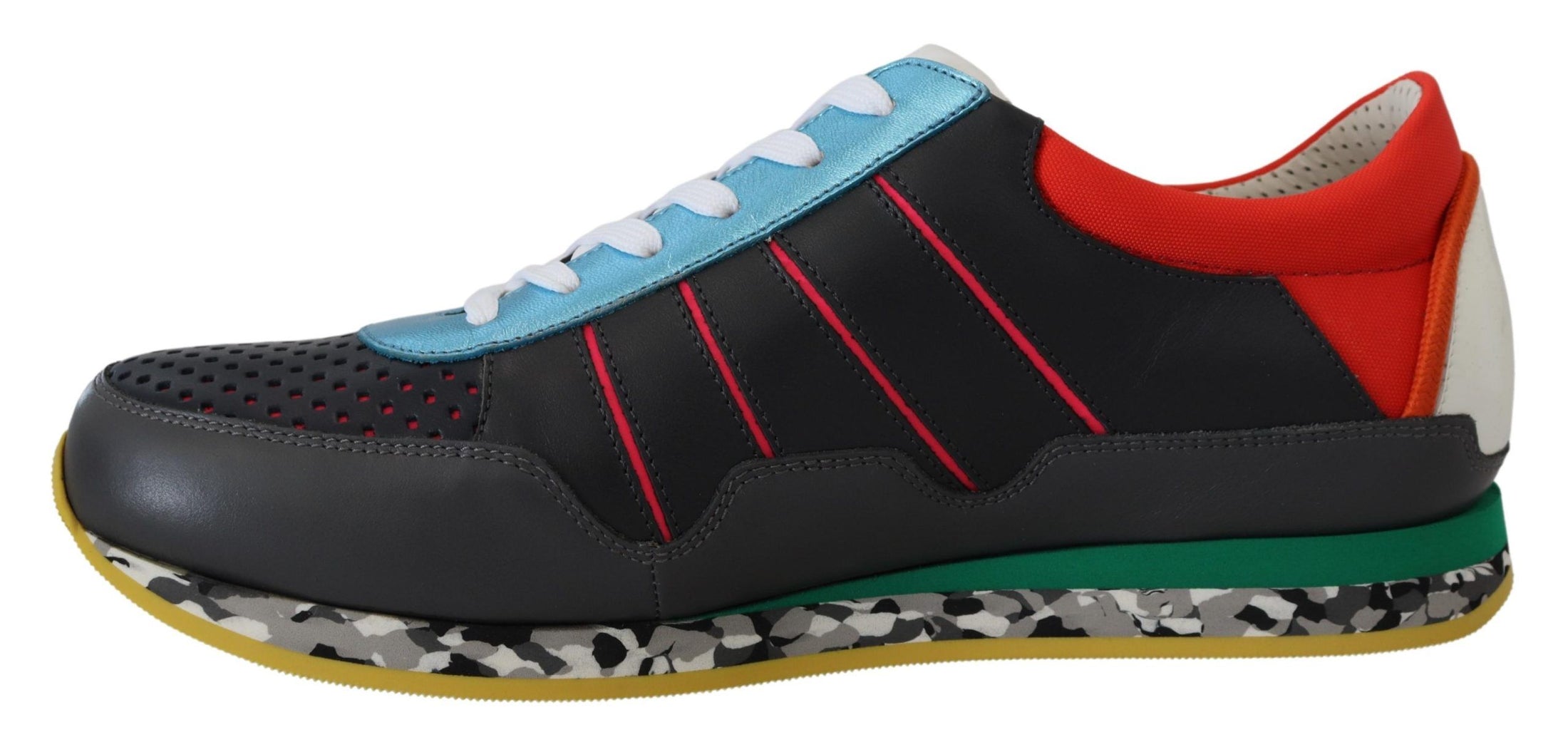 Dolce &amp; Gabbana Multicolored leather-blend low-top sneakers