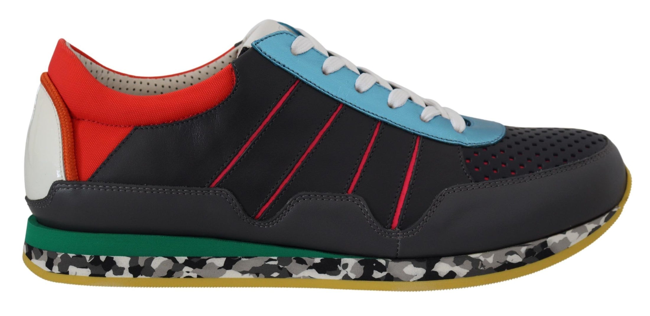 Dolce &amp; Gabbana Multicolored leather-blend low-top sneakers