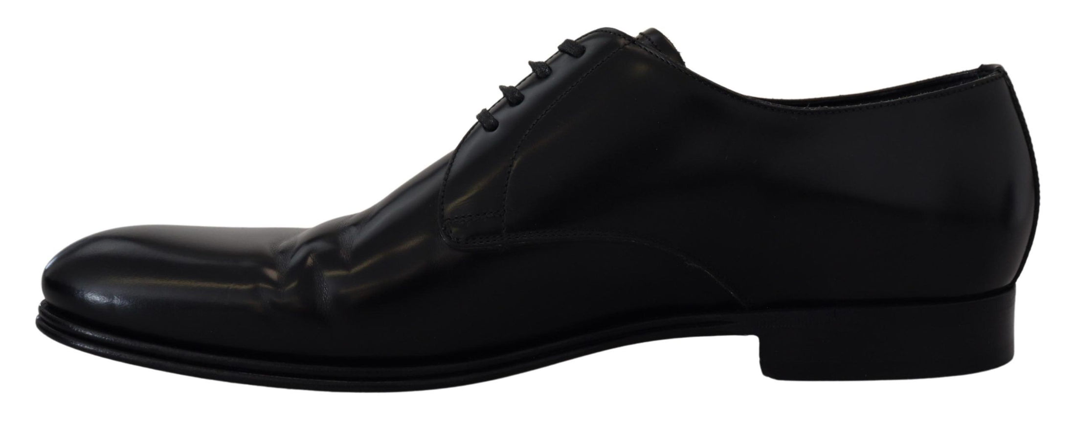 Dolce & Gabbana Elegante Derby-Schuhe aus schwarzem Leder