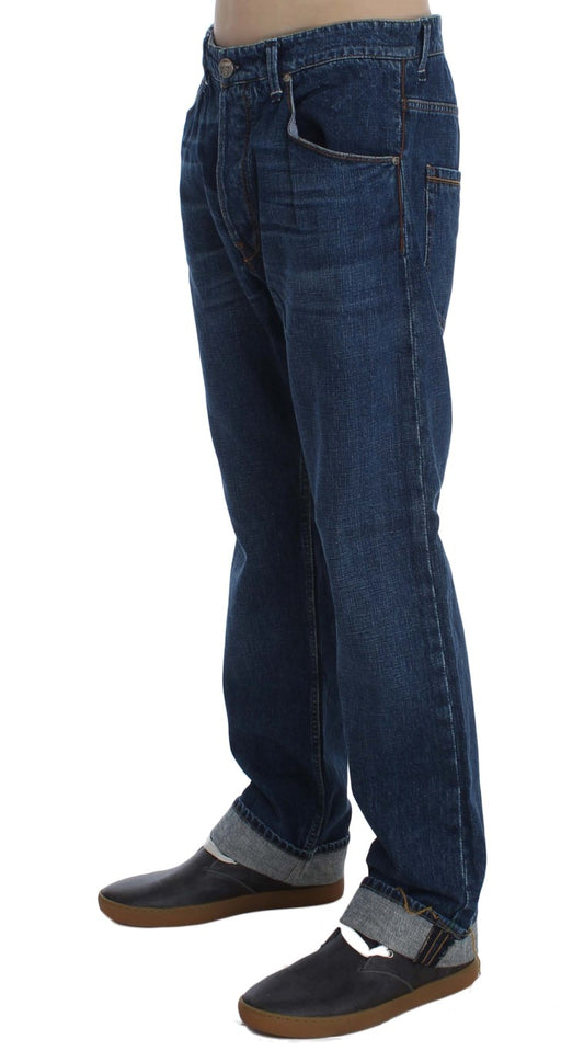 Acht Schicke Baggy Loose Fit Blaue Jeans für Männer