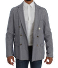 Load image into Gallery viewer, Master Coat Elegant blue blazer in double-breasted style
