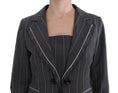 Load image into Gallery viewer, BENCIVENGA Elegant Gray Striped Dress & Blazer Suit Set
