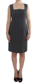 Load image into Gallery viewer, BENCIVENGA Elegant Gray Striped Dress & Blazer Suit Set
