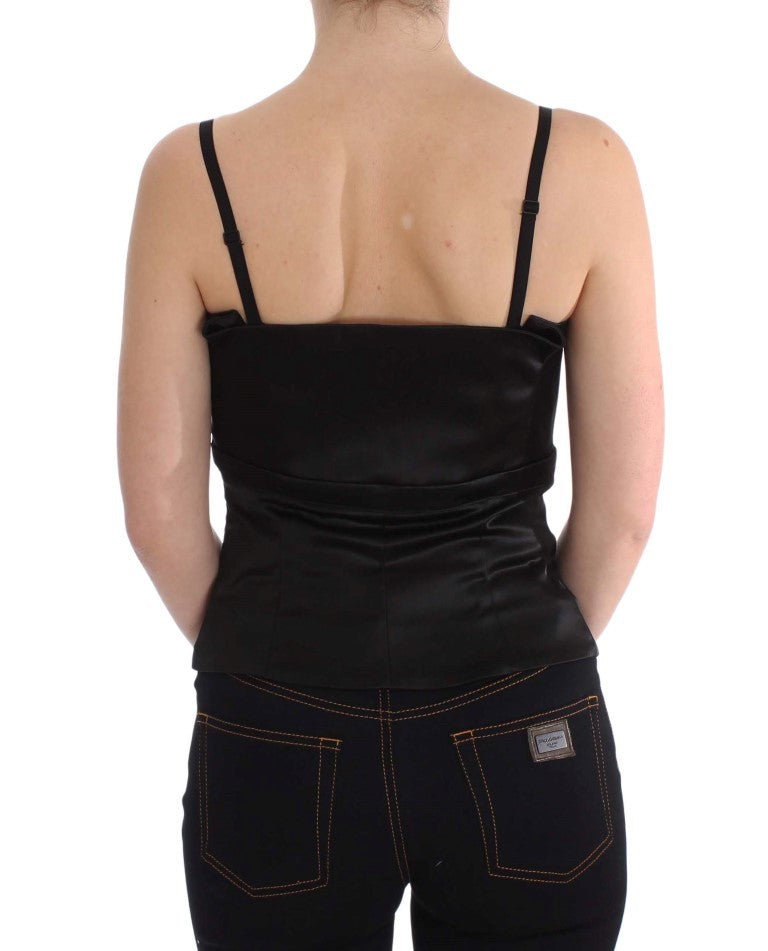 Exte Elegantes schwarzes Abend-Cami-Top