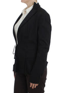 Load image into Gallery viewer, Exte Elegant black stretch blazer jacket
