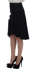 Load image into Gallery viewer, Exte Elegant two-piece skirt suit in black and blue
