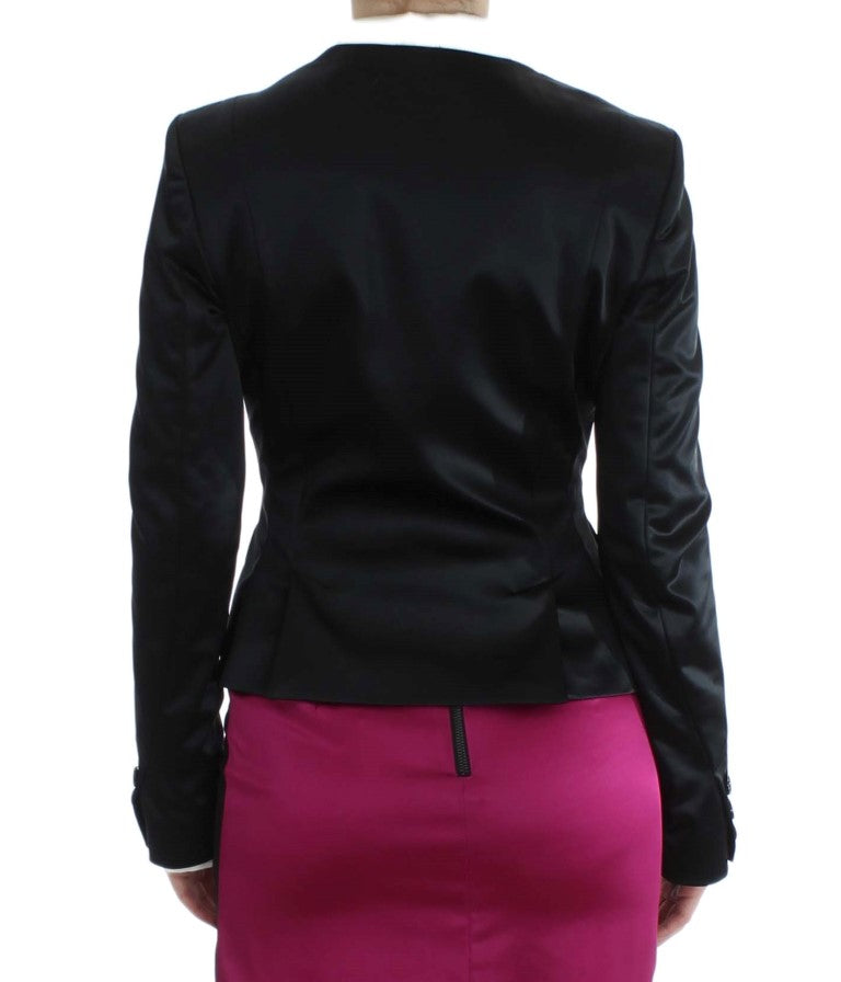 Exte Schicker schwarz-rosa einreihiger Blazer