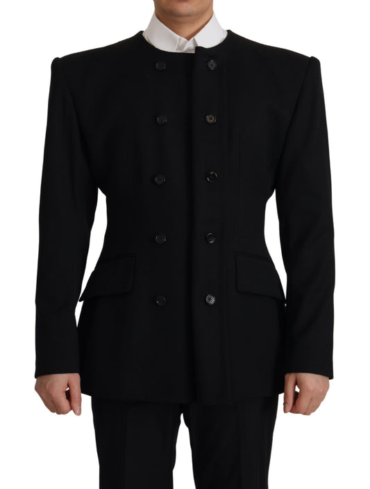 Dolce & Gabbana Eleganter, schmal geschnittener, doppelreihiger Wollblazer