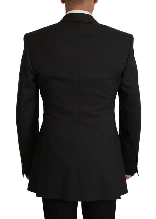 Dolce & Gabbana Elegante schlanke schwarze Wollblazerjacke