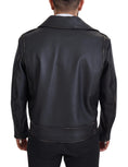 Bild in Galerie-Betrachter laden, Dolce & Gabbana Elegante schwarze Leder-Bikerjacke
