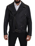 Bild in Galerie-Betrachter laden, Dolce & Gabbana Elegante schwarze Leder-Bikerjacke
