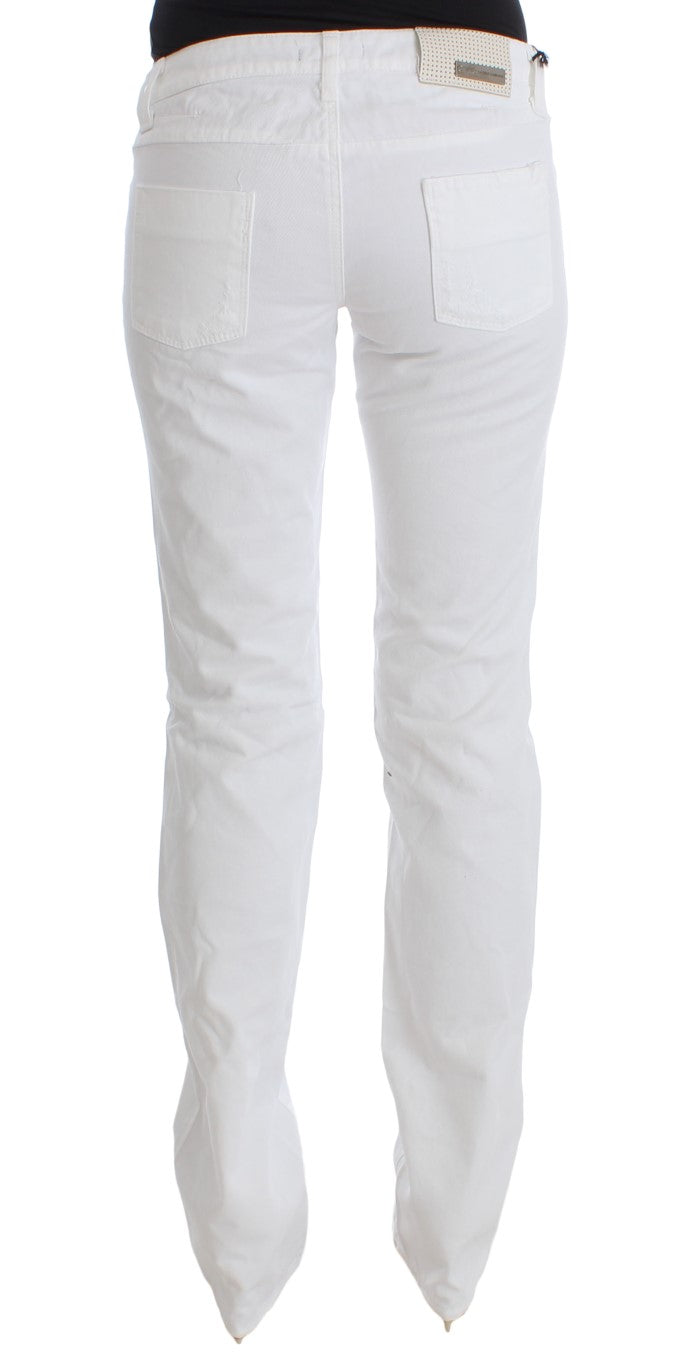 Costume National Schicke Slim Fit Jeans aus weißer Baumwolle