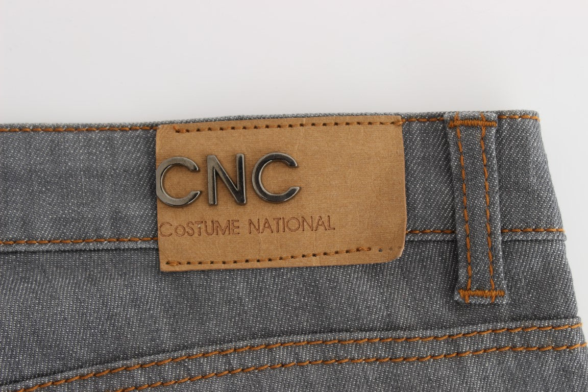 Costume National Elegante graue Jeans mit normaler Passform