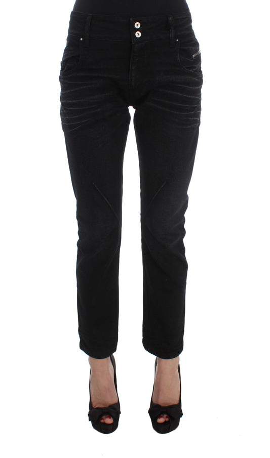 Costume National Elegant black slouchy fit jeans for trendsetters