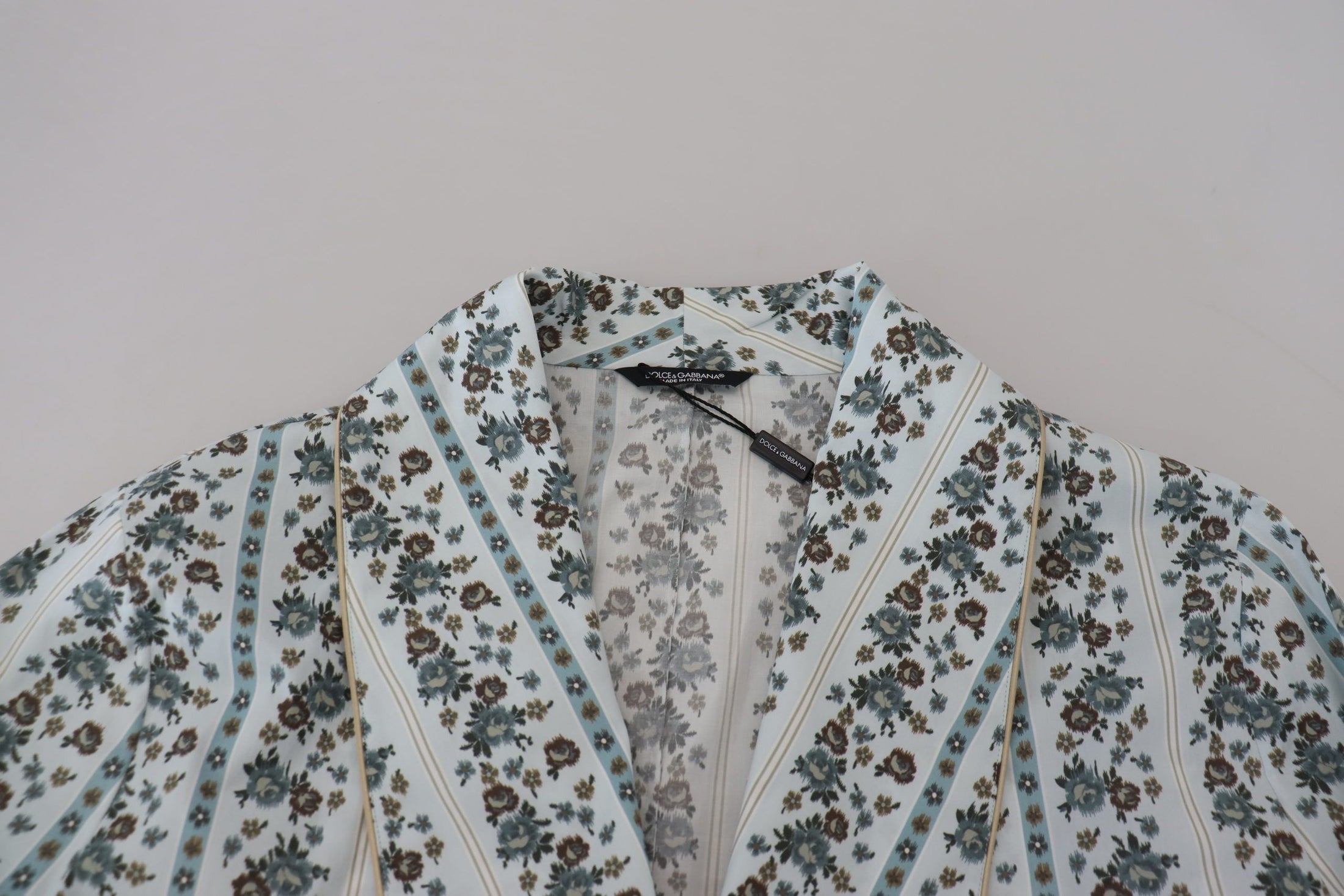 Dolce &amp; Gabbana Elegant floral cotton jacket robe