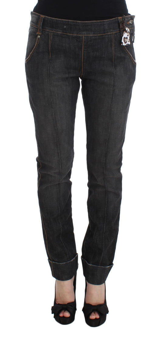 Ermanno Scervino Schicke Slim Fit Jeans mit grauer Waschung