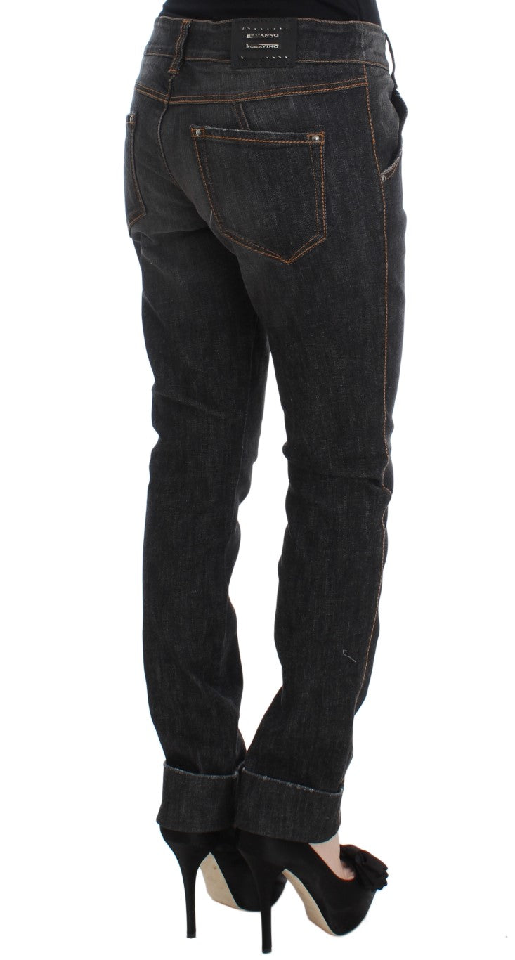 Ermanno Scervino Schicke Slim Fit Jeans mit grauer Waschung