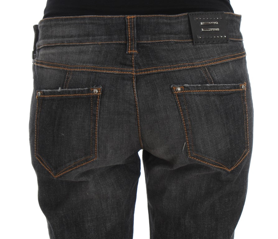 Ermanno Scervino Schicke Slim Fit Jeans mit grauer Waschung