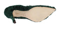 Load image into Gallery viewer, Dolce & Gabbana Elegant Green Xiangao Fur Leather Pumps
