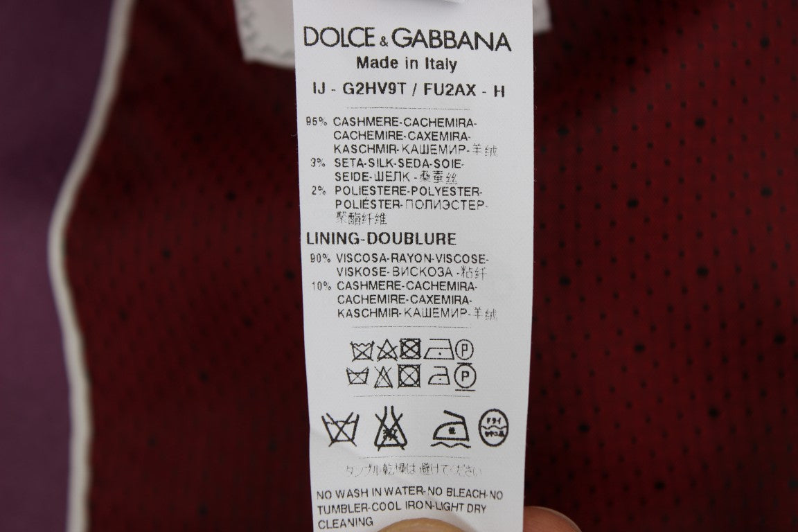 Dolce &amp; Gabbana Kaşmir-ipek karışımından yapılmış zarif mor blazer