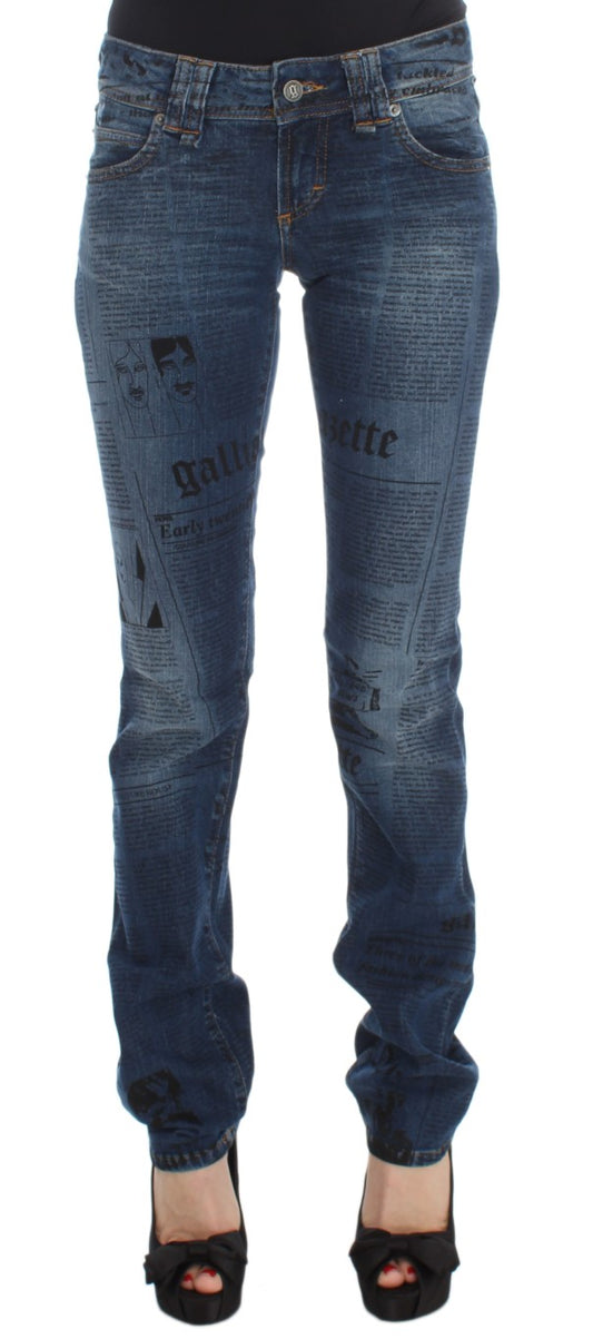 John Galliano Elegante Slim Bootcut Denim Jeans