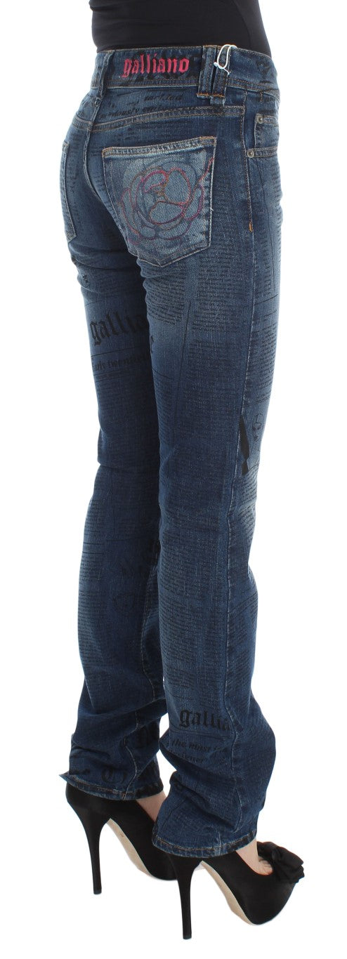 John Galliano Elegante Slim Bootcut Denim Jeans