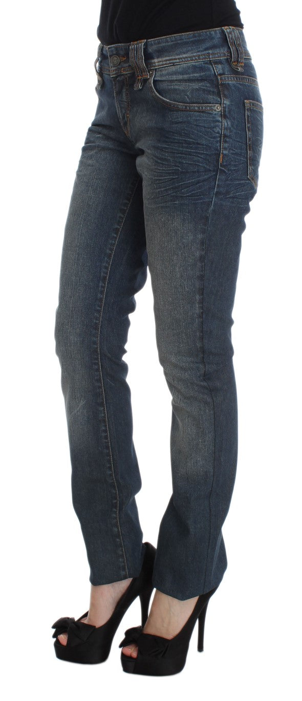 John Galliano Chic Slim Fit Blaue Jeans