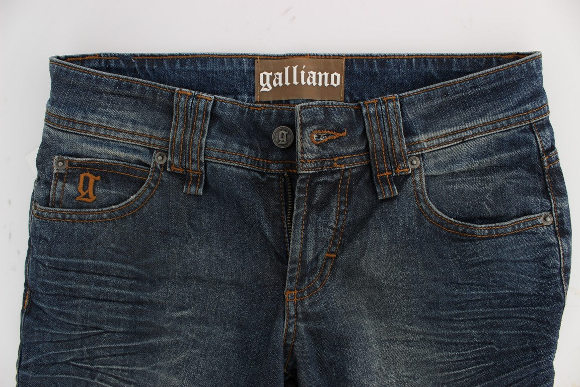 John Galliano Chic Slim Fit Blaue Jeans