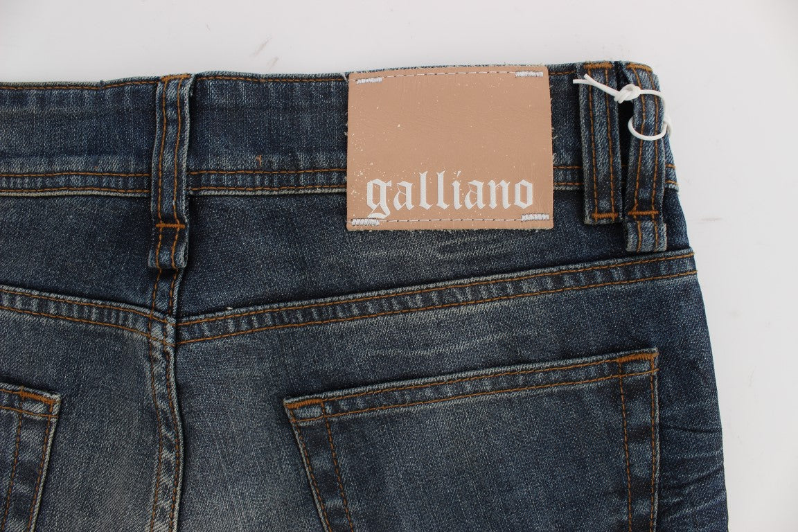 John Galliano Chic Slim Fit Blaue Jeans