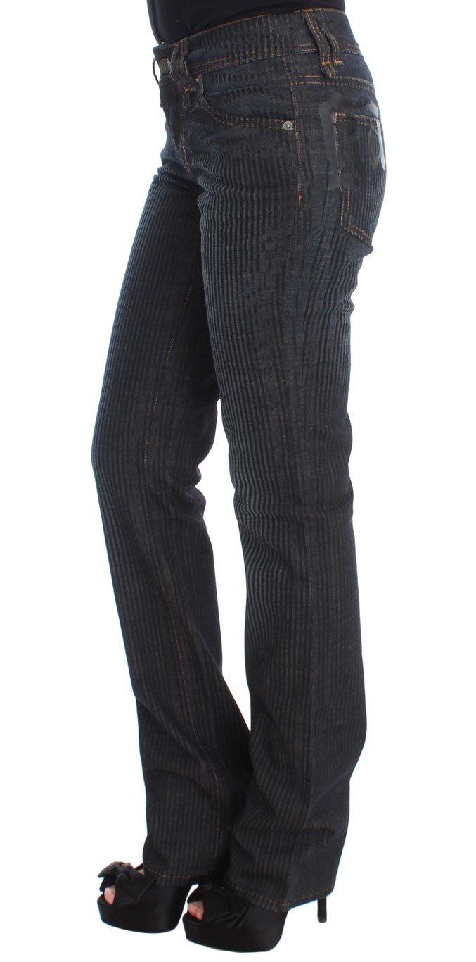 John Galliano Chic Slim Fit Bootcut Tasarım Kot