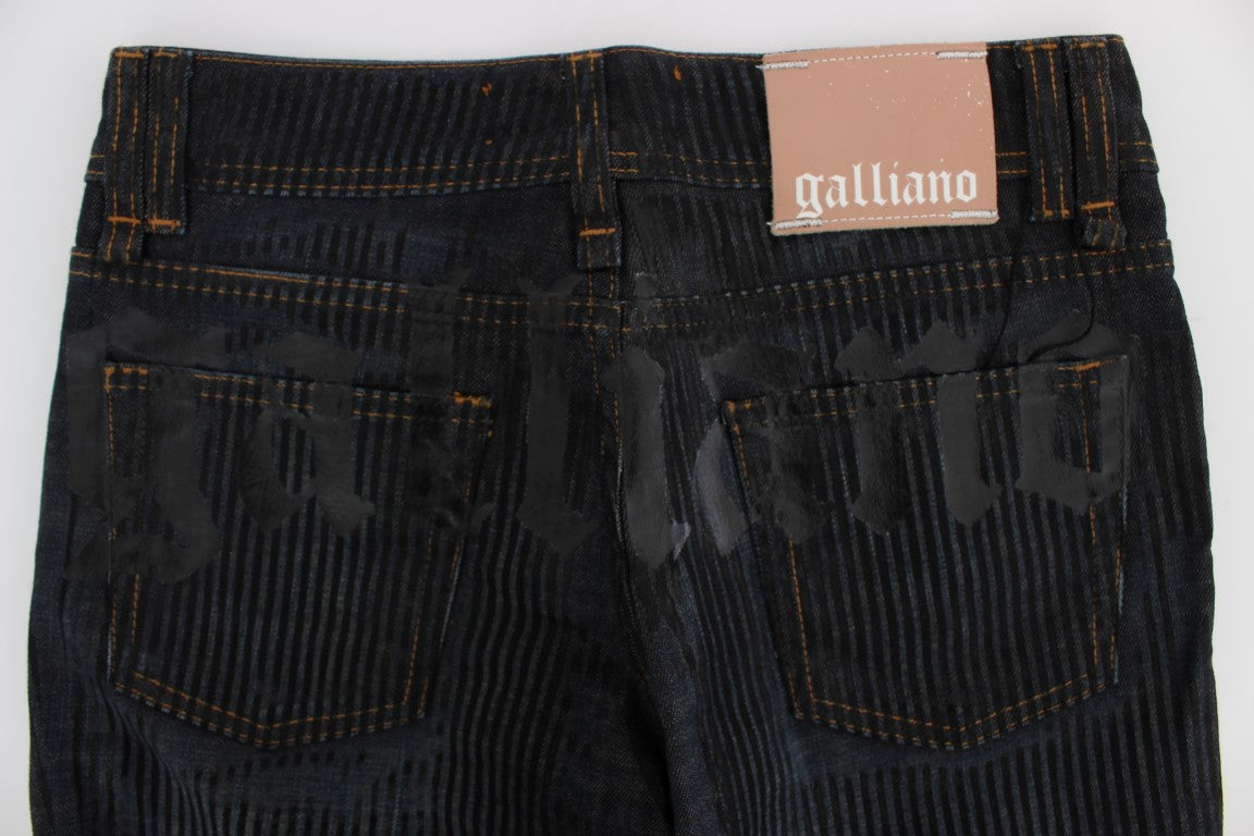 John Galliano Chic Slim Fit Bootcut Tasarım Kot