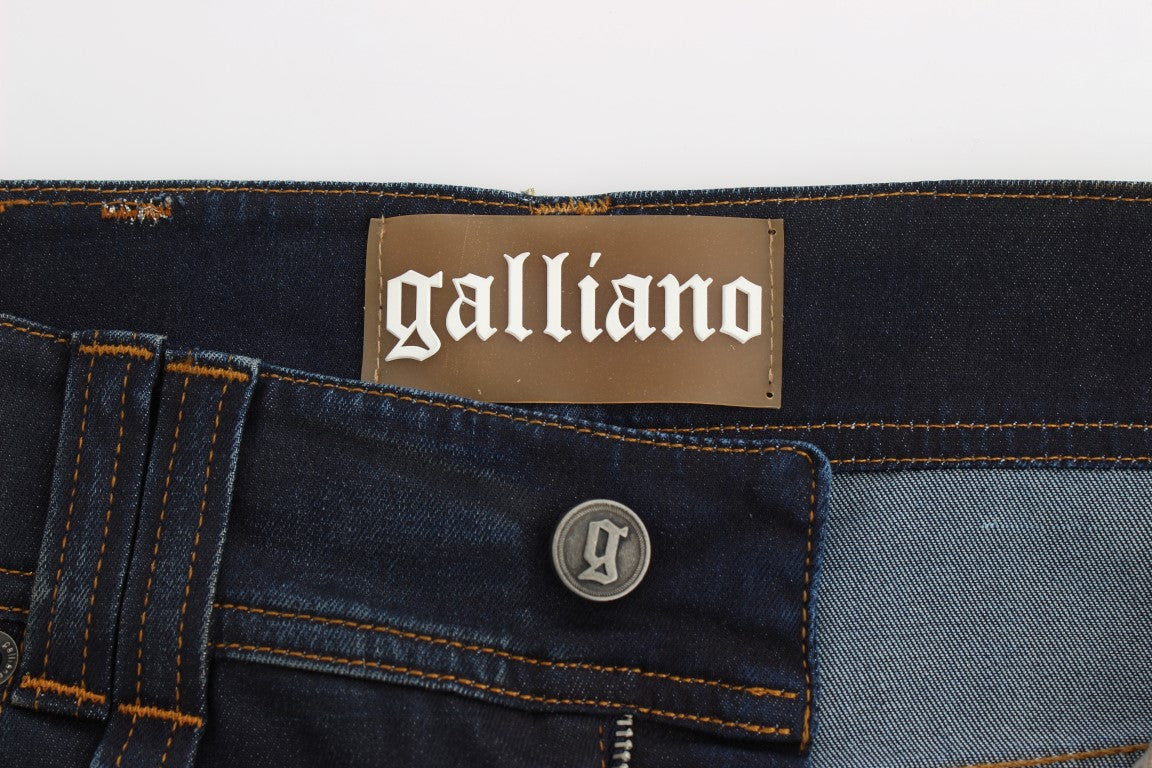 John Galliano Chic mavi erkek arkadaşı fit kot pantolon