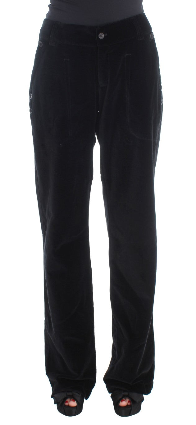 Ermanno Scervino Chic black straight fit jeans made of cotton