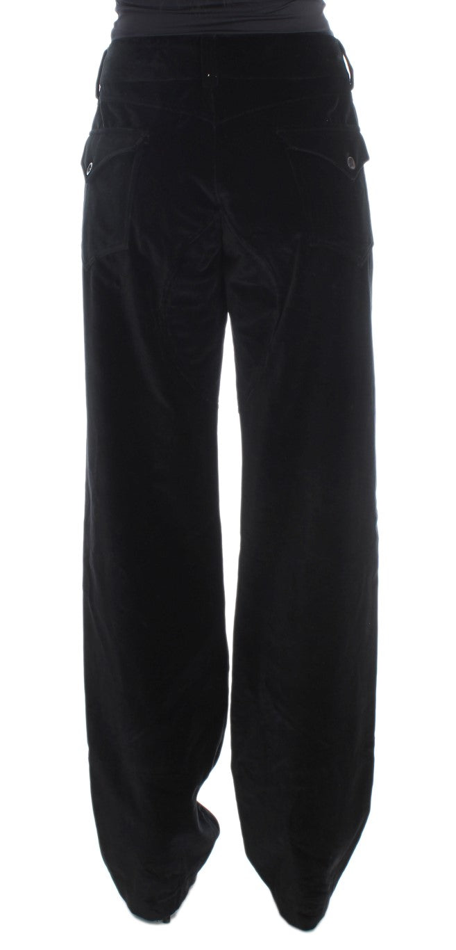 Ermanno Scervino Chic black straight fit jeans made of cotton