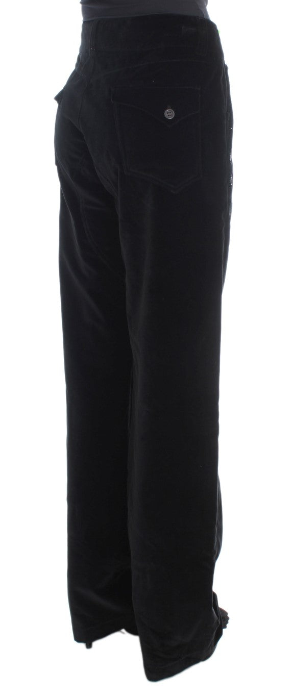 Ermanno Scervino Chic black straight fit jeans made of cotton