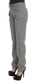 Load image into Gallery viewer, Ermanno Scervino Chic checked black and white regular fit trousers
