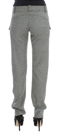 Load image into Gallery viewer, Ermanno Scervino Chic checked black and white regular fit trousers
