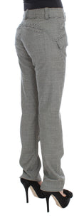 Load image into Gallery viewer, Ermanno Scervino Chic checked black and white regular fit trousers
