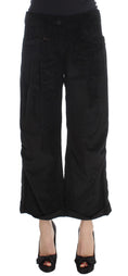 Load image into Gallery viewer, Ermanno Scervino Chic black cotton wide-leg jeans
