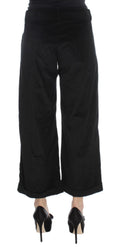 Load image into Gallery viewer, Ermanno Scervino Chic black cotton wide-leg jeans
