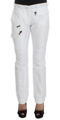 Load image into Gallery viewer, Ermanno Scervino Chic white nylon cargo pants from an Italian designer
