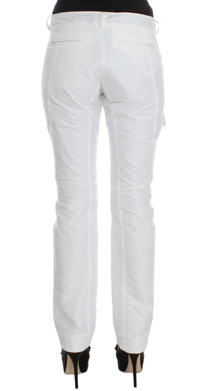 Ermanno Scervino Chic white nylon cargo pants from an Italian designer