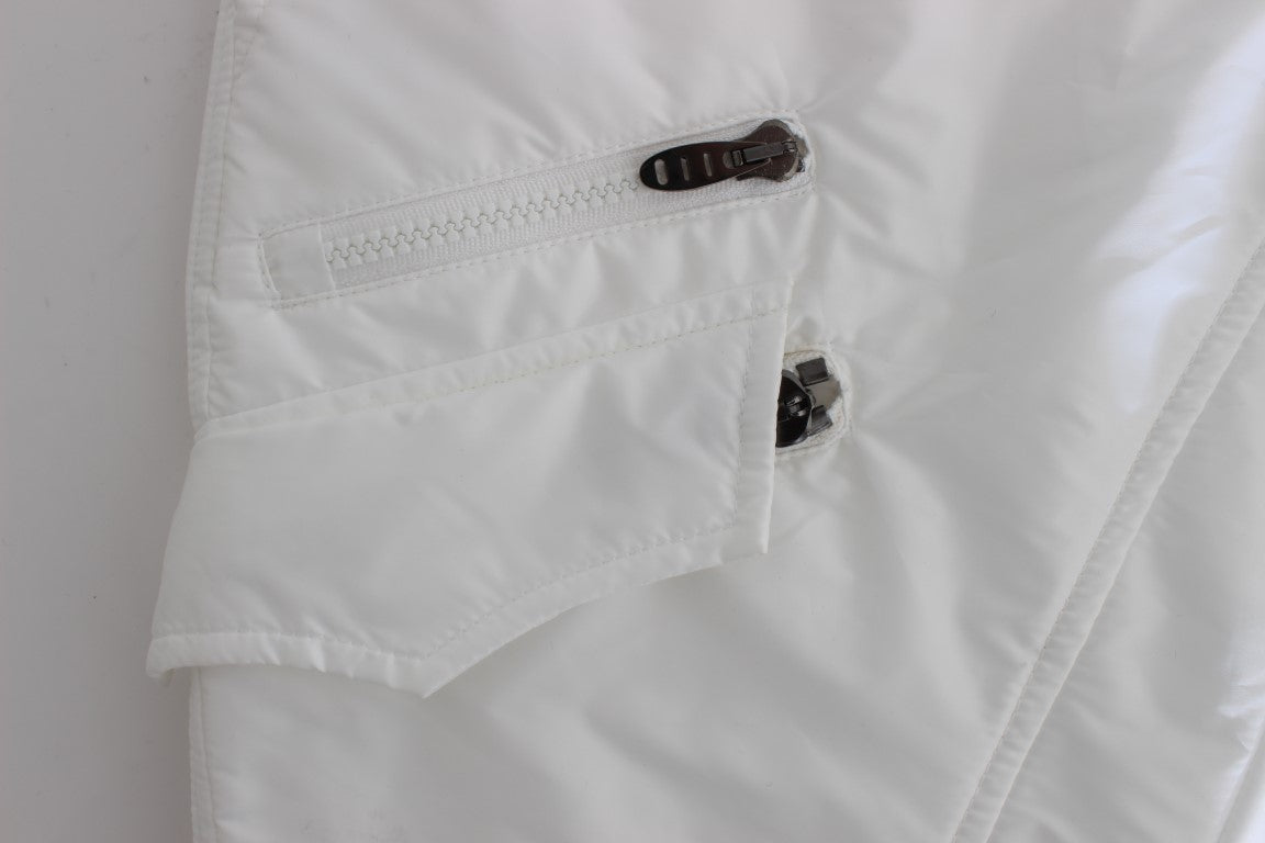 Ermanno Scervino Chic white nylon cargo pants from an Italian designer