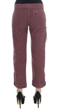 Load image into Gallery viewer, Ermanno Scervino Chic burgundy capri cargo trousers in a short form
