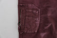 Load image into Gallery viewer, Ermanno Scervino Chic burgundy capri cargo trousers in a short form
