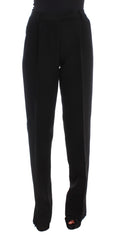 Load image into Gallery viewer, Ermanno Scervino Chic black silk blend wide leg jeans
