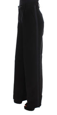 Load image into Gallery viewer, Ermanno Scervino Chic black silk blend wide leg jeans
