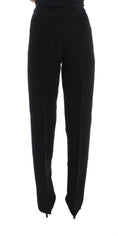 Load image into Gallery viewer, Ermanno Scervino Chic black silk blend wide leg jeans
