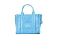 Load image into Gallery viewer, Marc Jacobs The Shiny Crinkle Mini Tote Air Blue Leather Crossbody Handbag Purse
